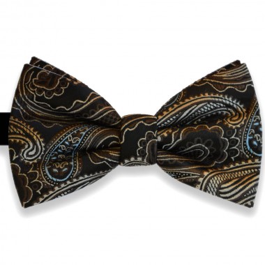  Papion negru, model nuante maro si bleu Luxury Line